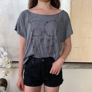 Grey Love Crop Top (EXCELLENT CONDITION)